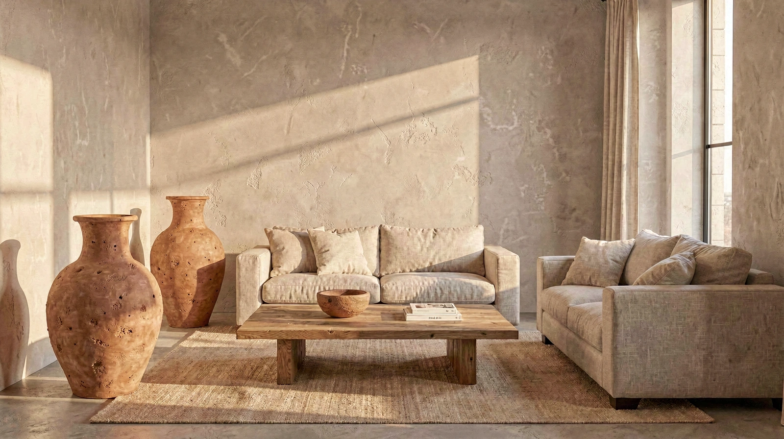 Harmonikus wellness nappali belső tér